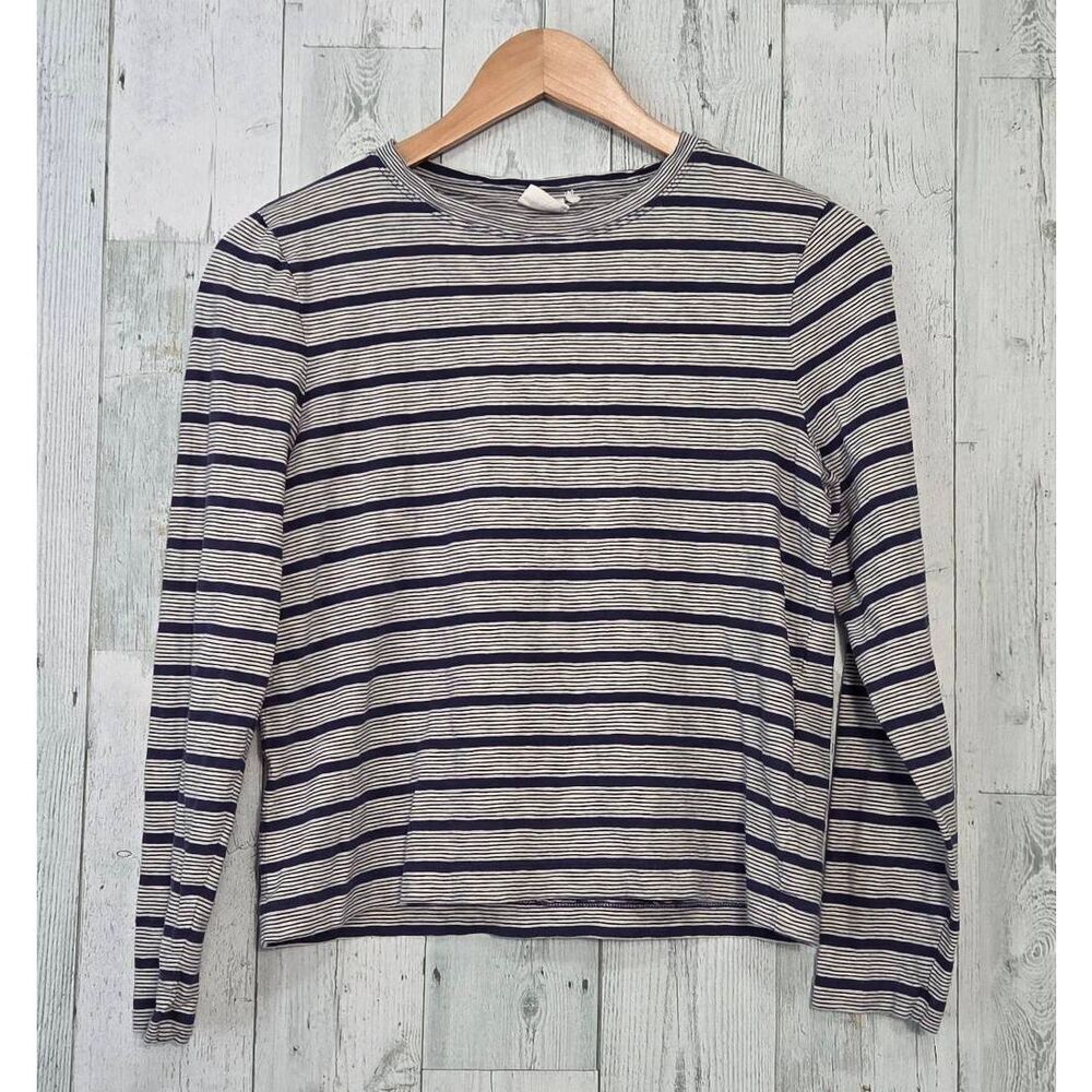 TOAST Cotton Striped Preppy Long Sleeve T-Shirt Tee Sz. XS